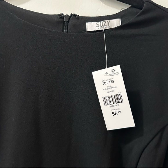 Black Mini Dress with Cut-Out Sides - Picture 4 of 5